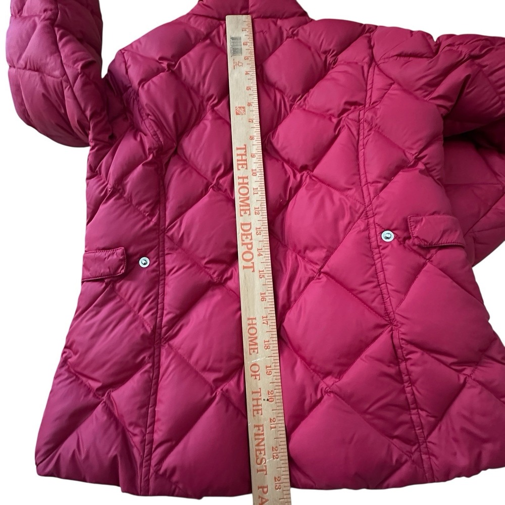 Eddie Bauer Goose Down 700 Fill Power Puffer Jacket Women's Small Red Quilt - Picture 8 of 15